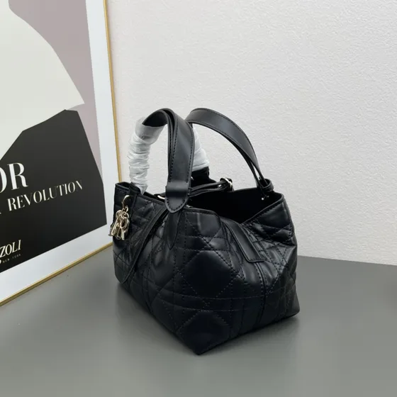 Dior Dior Toujours สีดำ 23cm Tote Bag