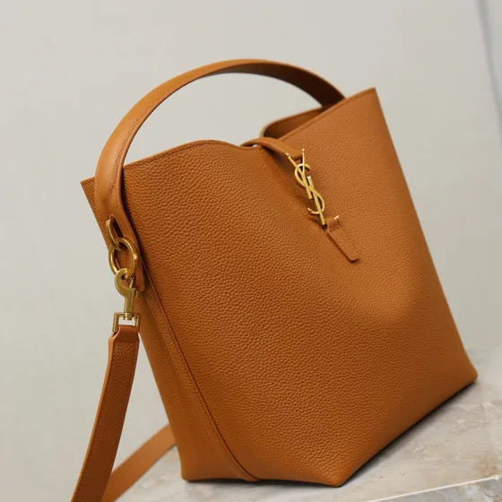 YSL Le 37 Beuteltasche Cognac Braun Schultertasche