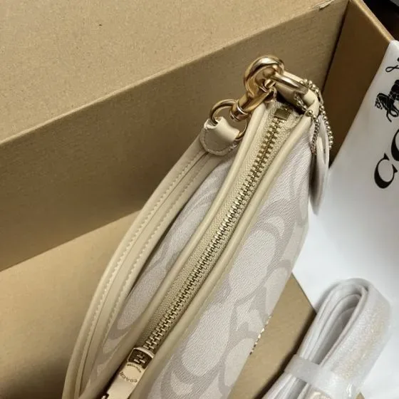 Coach White Grey Crossbody