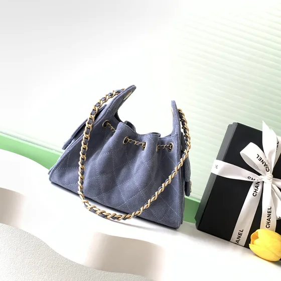 Chanel 25 Bag Mavi Omuz çantası