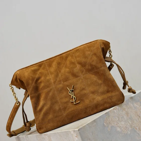 YSL Jamie 4.3 Caramel Wildleder Schultertasche