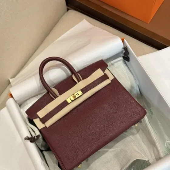 Hermes Birkin 25 Bordeaux Top Handle