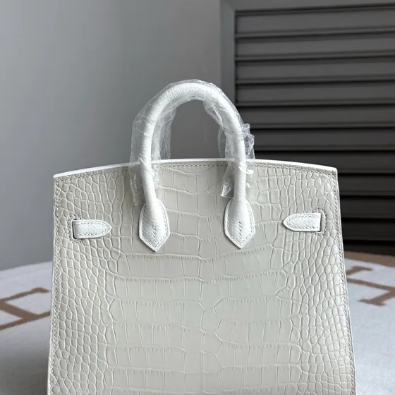 Hermes Birkin Faubourg Sellier Hvid 20cm Tophåndtag