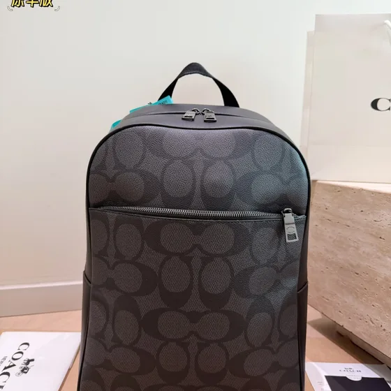 Coach Signature Canvas Backpack Gray Backpack
