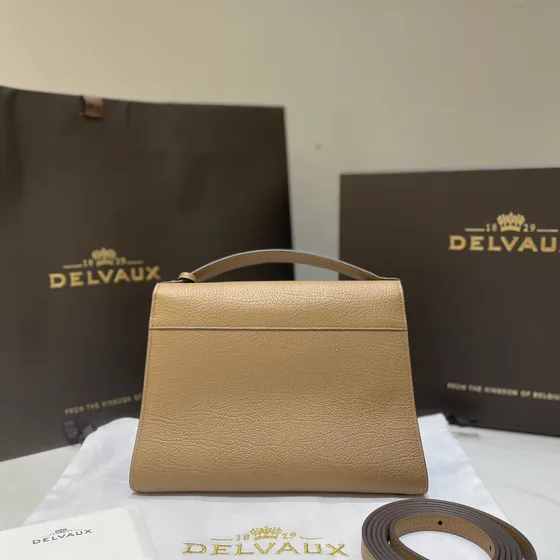 Delvaux Le Brillant Beige Top Handle