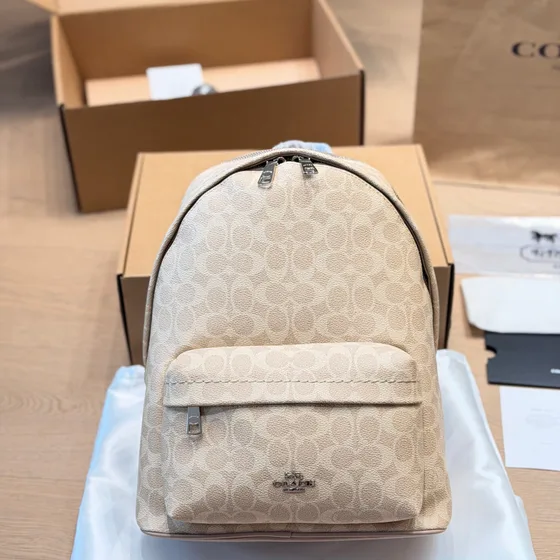 Coach Mini Court Backpack Light Khaki Chalk Backpack