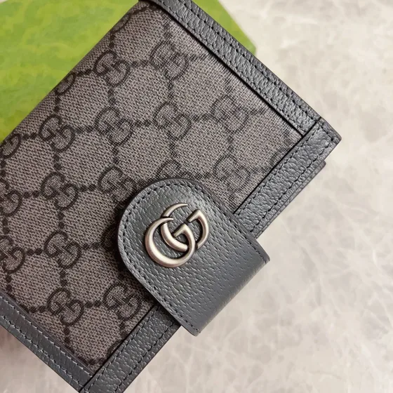 Gucci Ophidia Gg Passport Case Grigio Portafoglio