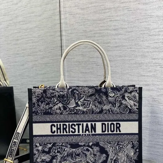 Dior Book Tote Navy Blue Tote Bag
