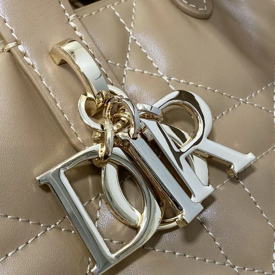 Dior Dior Toujours Vertical Tote Beige Top Handle
