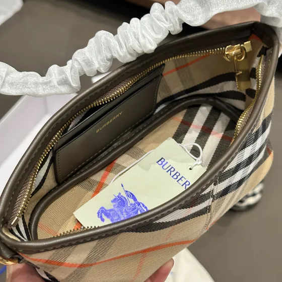 Burberry Check Mini Schoudertas Zwart Schoudertas