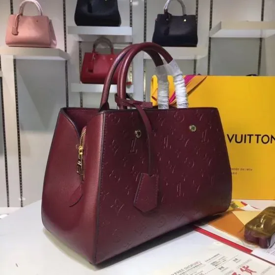 Louis Vuitton Montaigne Bordeauxrood Bovenhandgreep