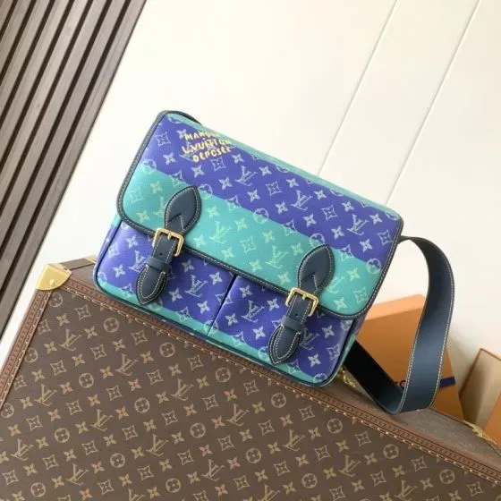 Louis Vuitton Messenger Blue Crossbody