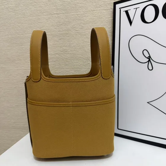 Hermes Cargo Picotin Lock Camel/Nâu Top Handle