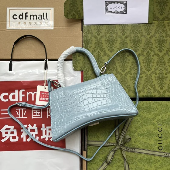 Balenciaga Hourglass Xs Top Handle Bag Light Blue Top Handle