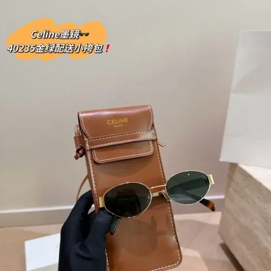 Celine Sunglasses Pouch Crossbody Brown Crossbody