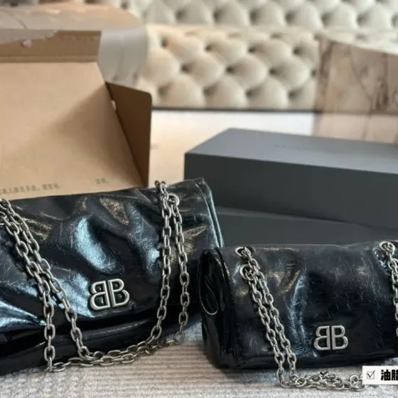 Balenciaga Monaco Chain Bag Black Shoulder Bag