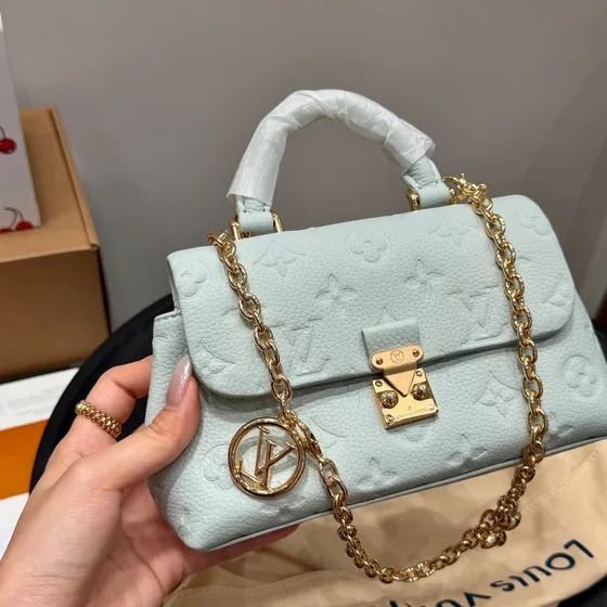 MCM Nano Madeleine Light Xanh dương Top Handle