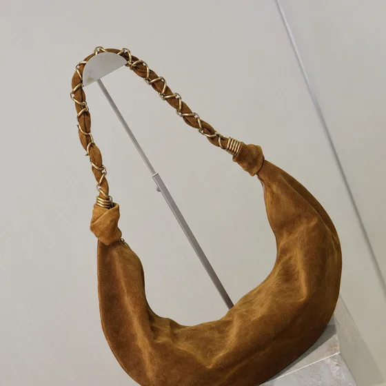 YSL Chain Hobo Brown Hobo