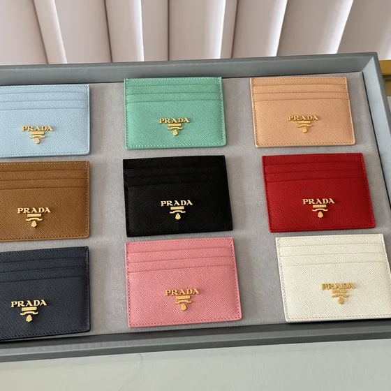 Prada Saffiano Metal Card Holder Multiwarna Card Holder