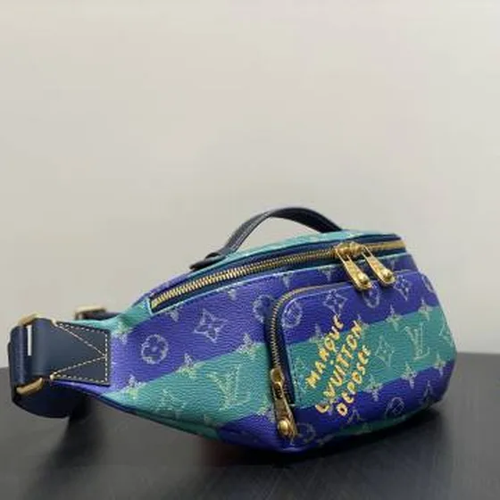 Louis Vuitton Rush Blue Teal Monogram 30x15x8cm casual