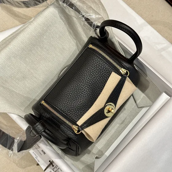 Hermes Mini Lindy Sort Skuldertaske