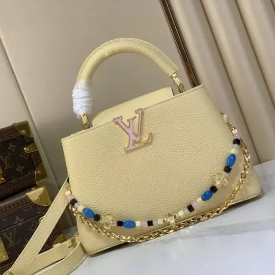 Louis Vuitton Capucines Cream Top Handle