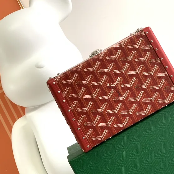 Goyard Minaudière Trunk Đỏ Clutch