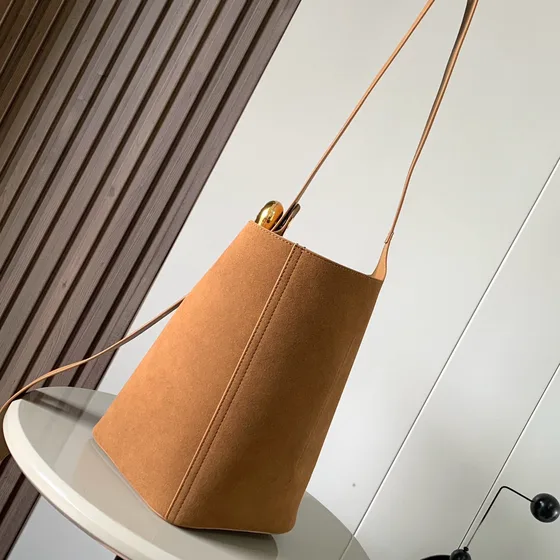 Loewe Pebble Bolsa balde Warm Desert/Toffee Marrom Bolsa de ombro
