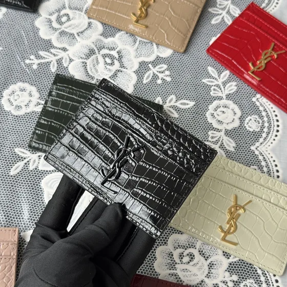 YSL Cassandre Card Case Black Card Holder