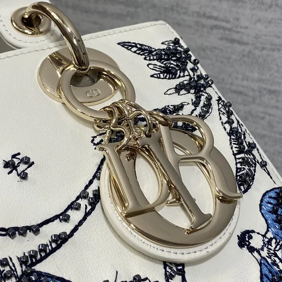 Dior Lady Dior Trắng Top Handle