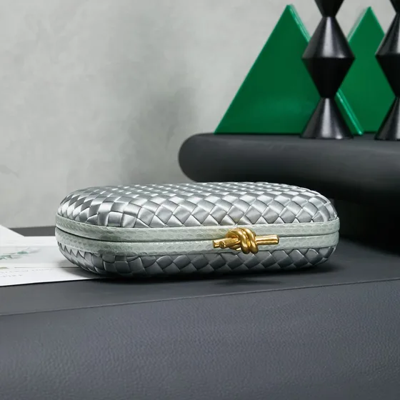 Bottega Veneta Knot Clutch Sølv Clutch