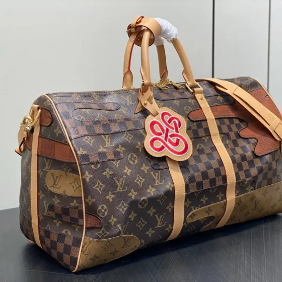 Louis Vuitton Keepall Bandouli re 50 Monogram and Damier Brown 50 travel