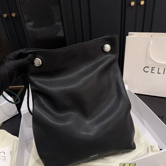 Loewe Pebble Hobo Schwarz 28*40cm Hobo