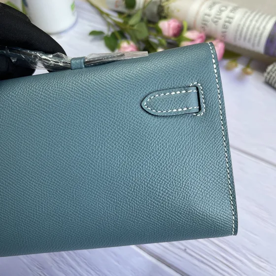 Hermes Kelly Cartera Azul Cartera