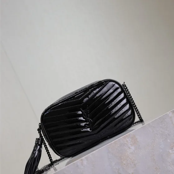 YSL Lou Mini Camera Bag Black Crossbody