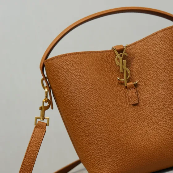 YSL Le 37 Bucket Bag Cognac สีน้ำตาล Shoulder Bag