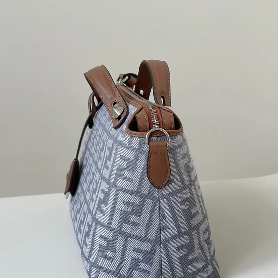 Fendi By The Way Light Blue Brown Top Handle
