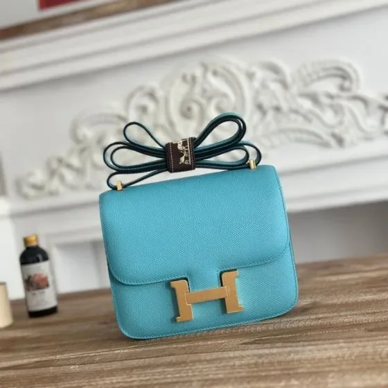 Hermes Constance Cyan Skuldertaske
