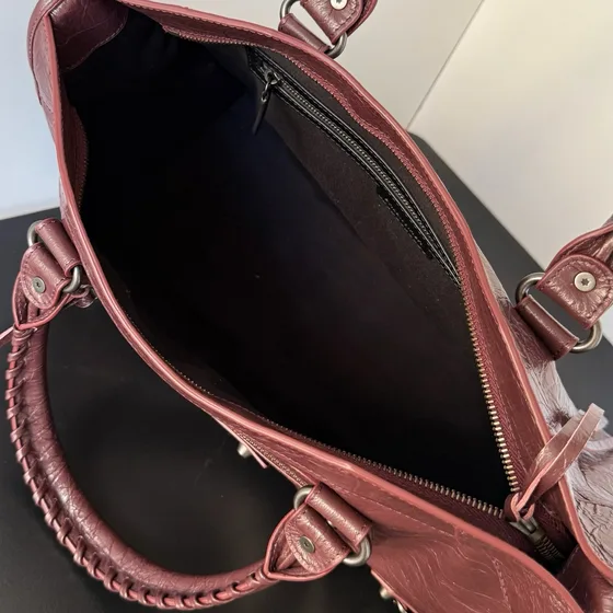 Balenciaga City Bag Burgund Tophåndtag