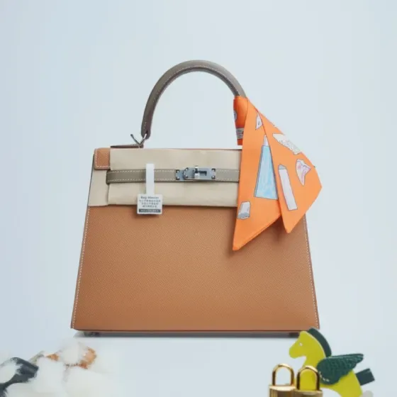 Hermes Kelly 25 Colormatic Brown Beige 25 Top Handle