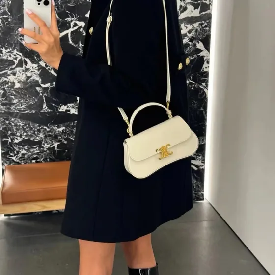 Celine Teen Triomphe Top Handle Putih Top Handle