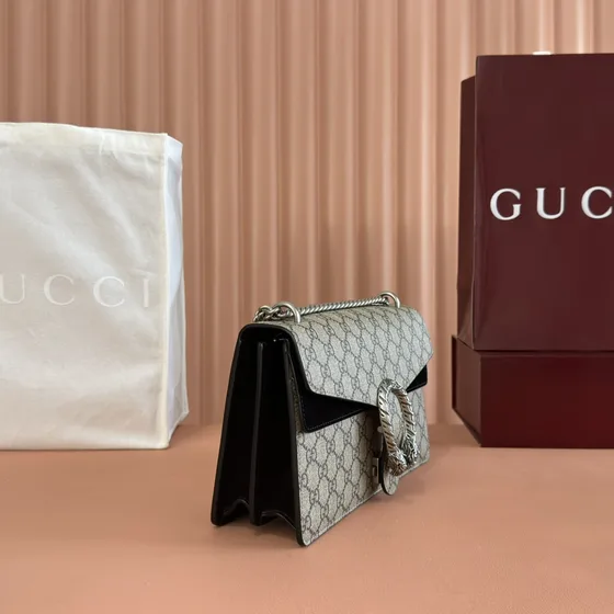 Gucci Dionysus Gg Small Skuldertaske Beige/Sort Skuldertaske