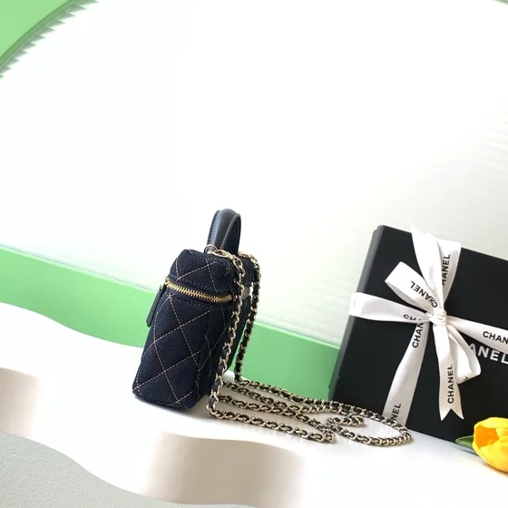 Chanel Vanity Case Bleu marine Bleu Vanity