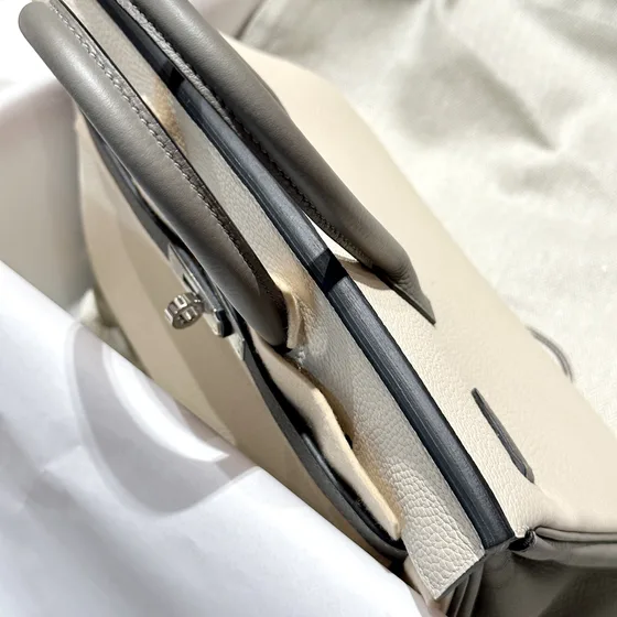 Hermes Birkin Blanc With Gray Anse supérieure