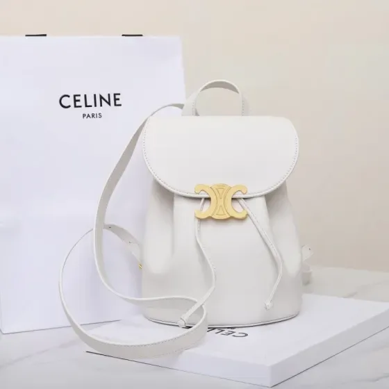 Celine Triomphe Backpack White Backpack