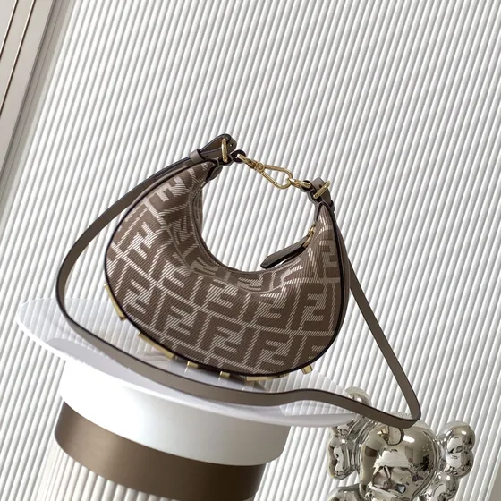 Fendi Fendigraphy Small Brown Hobo