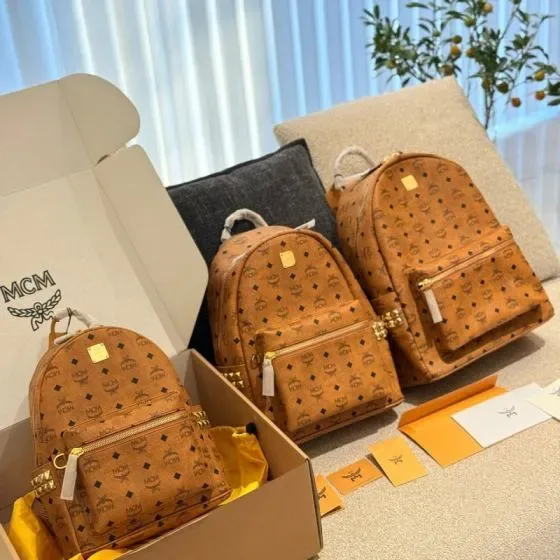 MCM Stark Backpack Cognac Backpack