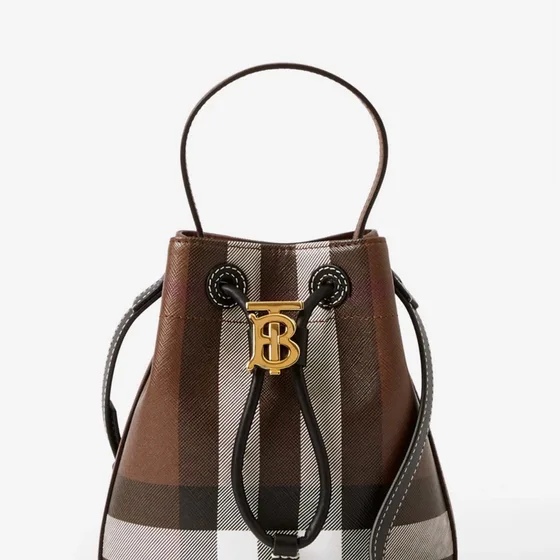 Burberry Micro Tb Сумка-ведро Коричневый Check Сумка-ведро