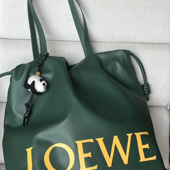 Loewe Flamenco Tote Dark Green Tote Bag