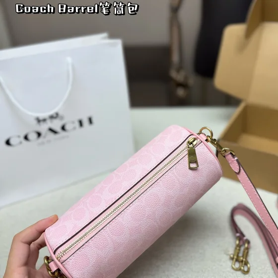 Coach Barrel Rosa Crossbody/Bolsa de ombro